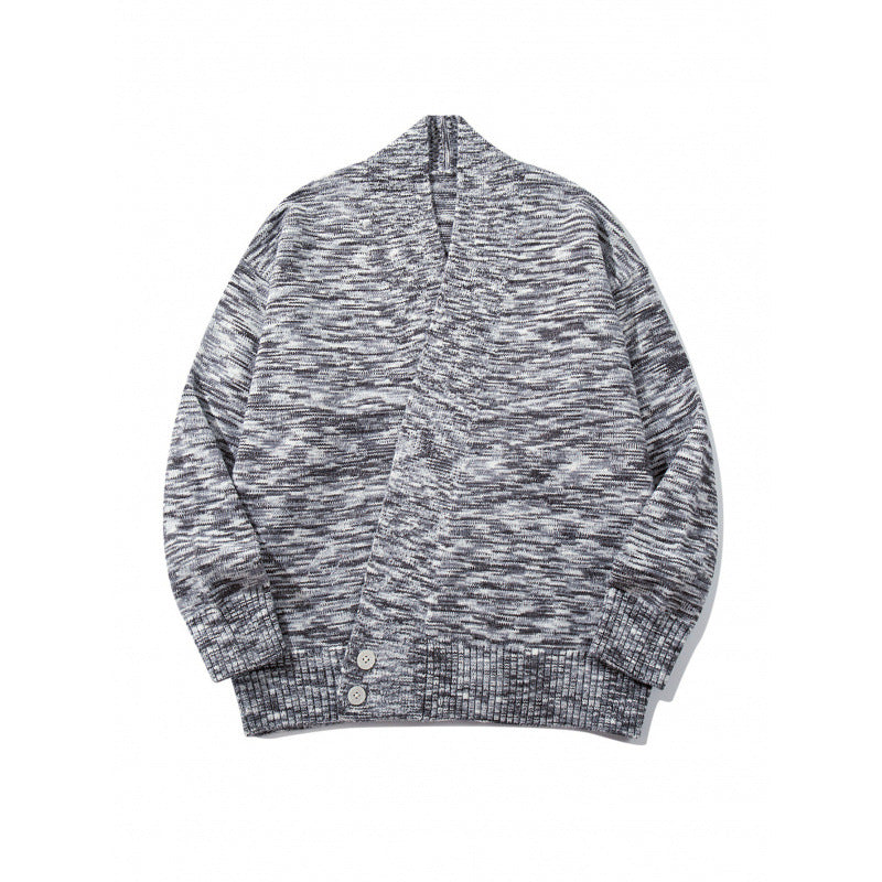 Unisex Boxy-Strickcardigan mit asymmetrischer Knopfleiste und breit geripptem Saum Nord Taschen