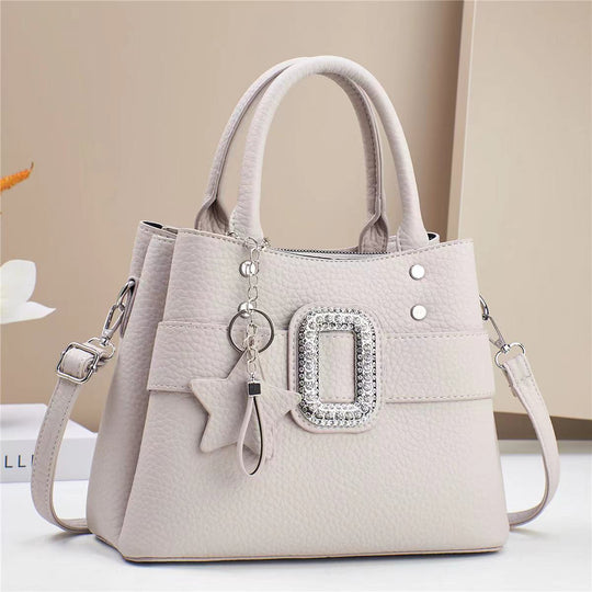 Damen Designer-Umhängetasche mit trendy Schmuckdetails und abnehmbarem Schulterriemen Nord Taschen