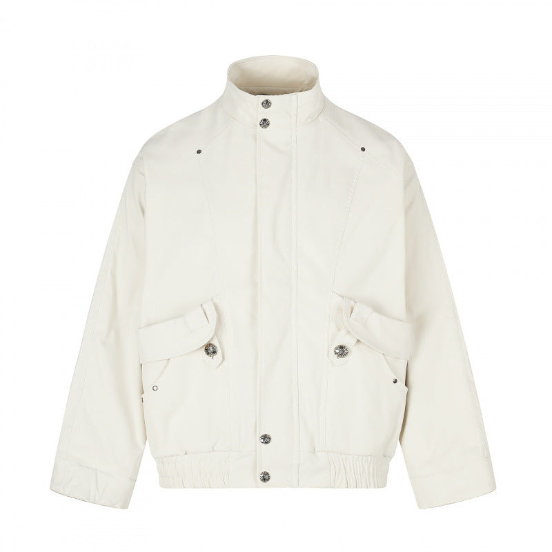 Unisex Kurzblouson im Boxy‑Cut mit Stehkragen, Pattentaschen und elastischem Saum Nord Taschen