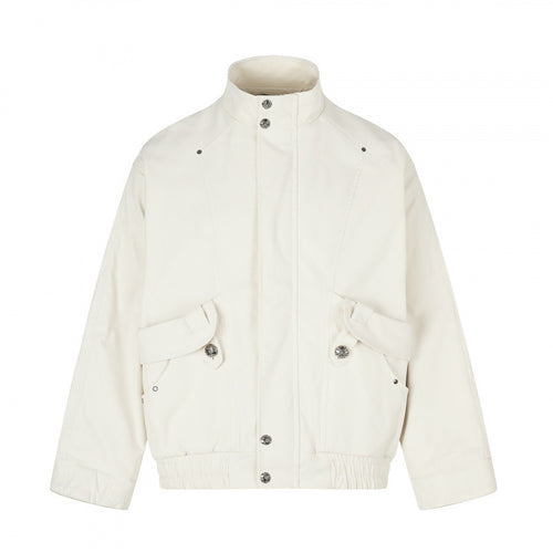 Unisex Kurzblouson im Boxy‑Cut mit Stehkragen, Pattentaschen und elastischem Saum Nord Taschen