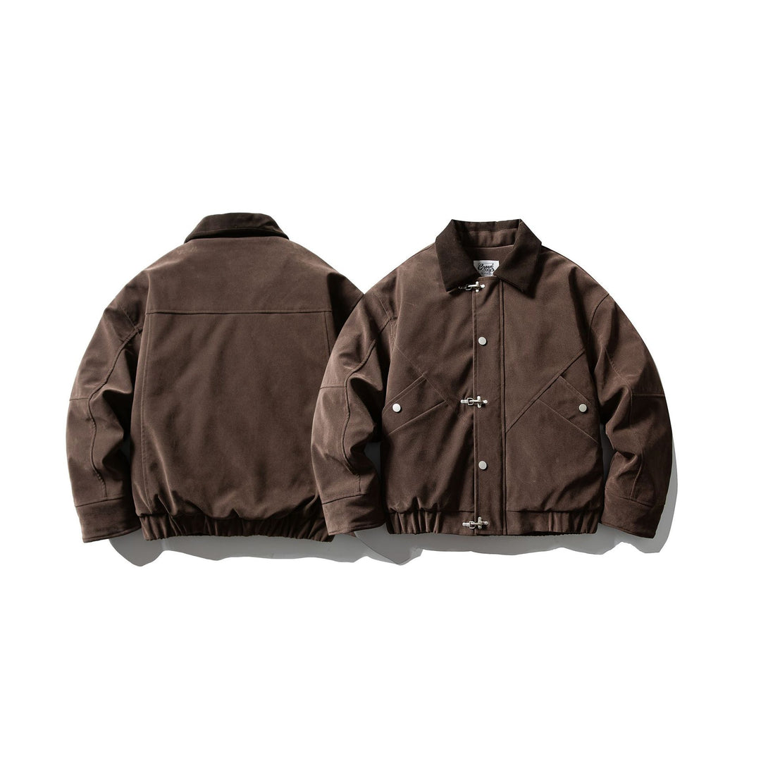 Herren Kurzblouson aus Canvas mit Knebelverschlüssen und elastischem Saum Nord Taschen