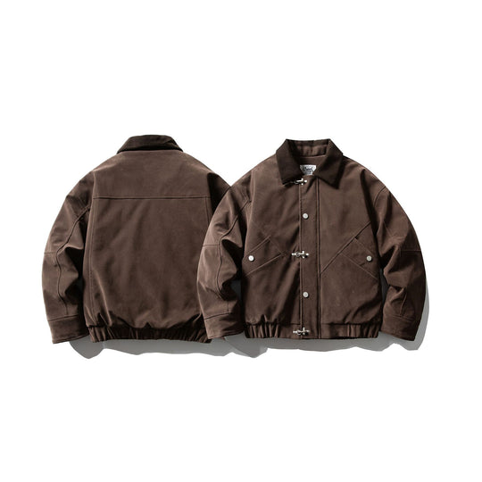 Herren Kurzblouson aus Canvas mit Knebelverschlüssen und elastischem Saum Nord Taschen