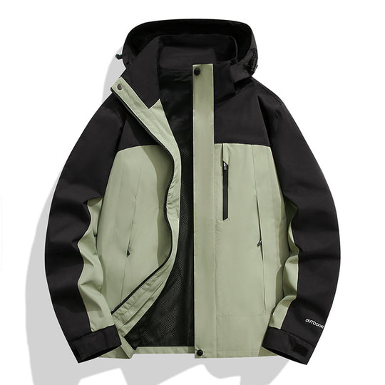 Herren Softshell-Outdoorjacke mit Kapuze, wasserabweisender Membran und verdeckten Reißverschlüssen Nord Taschen