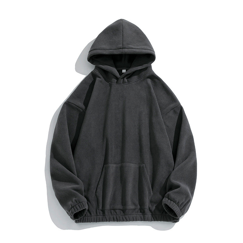 Unisex Oversize Fleece-Hoodie mit elastischem Saum und aufgesetzter Kängurutasche Nord Taschen