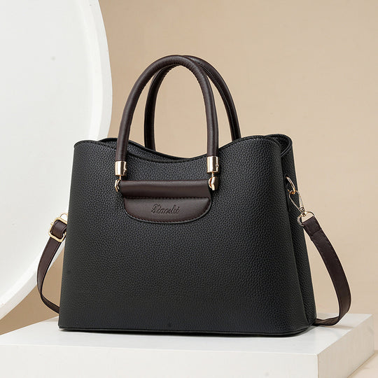 Damen edle Handtasche mit strukturiertem Leder und abnehmbarem Schulterriemen Nord Taschen