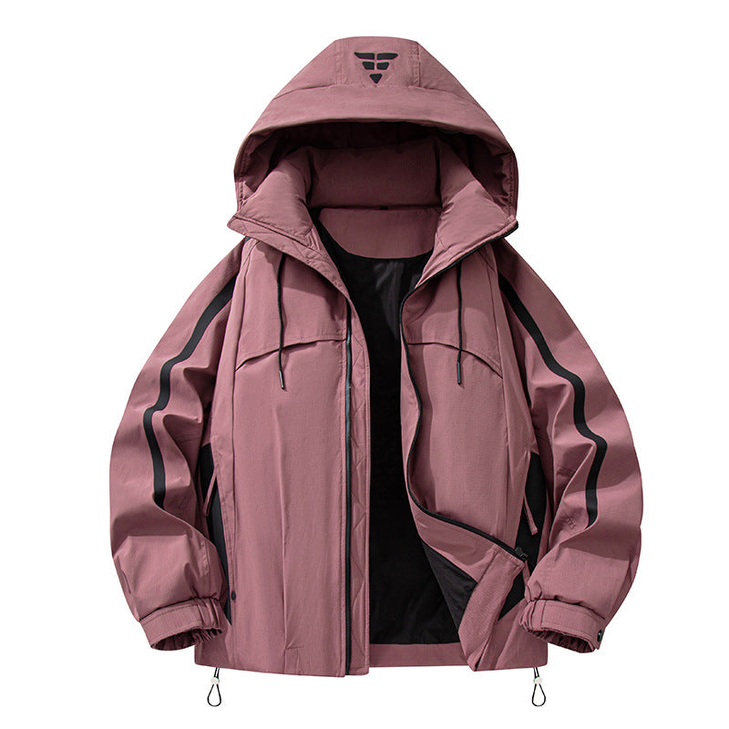 Unisex gefütterte Outdoor-Utility-Jacke mit Kapuze und reflektierenden Streifen Nord Taschen