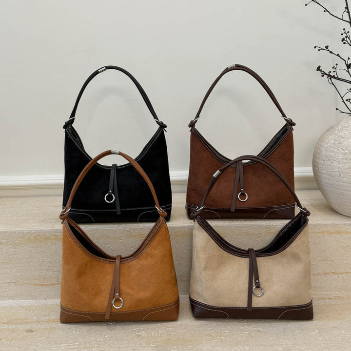Damen Hobo-Tasche aus weichem Wildleder mit elegantem Detail Nord Taschen
