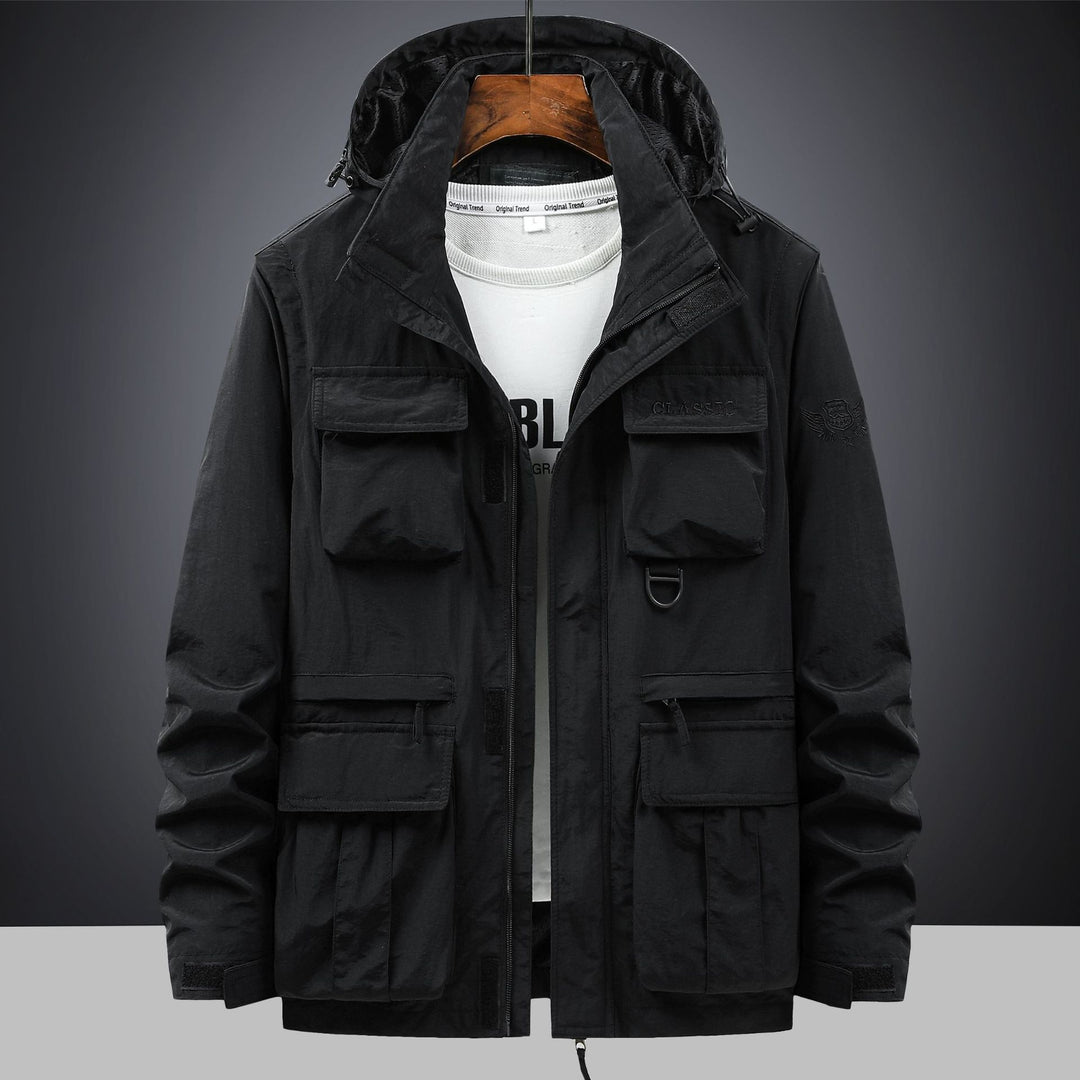 Herren Utility-Parka mit Multifach-Taschen, Kapuze und D-Ring Nord Taschen