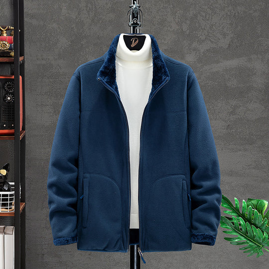 Damen Kuschelige Fleecejacke mit Teddyfutter, Stehkragen und Zwei Reißverschlusstaschen Nord Taschen