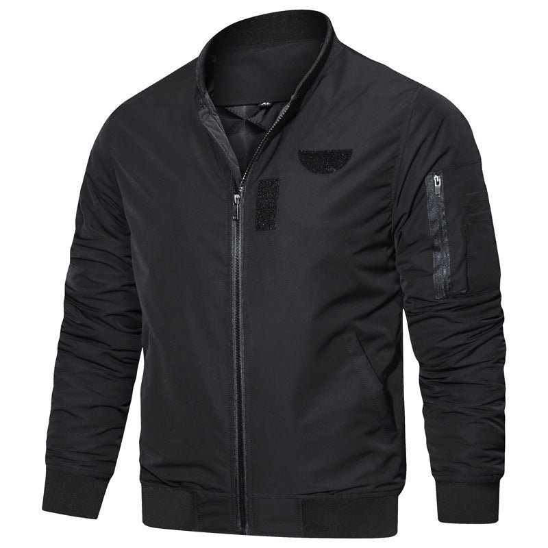 Herren leichter Nylon‑Bomber mit minimalistischem Stehkragen, Ärmel‑Organizer und windabweisender Shell Nord Taschen