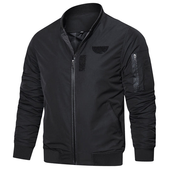 Herren leichter Nylon‑Bomber mit minimalistischem Stehkragen, Ärmel‑Organizer und windabweisender Shell Nord Taschen