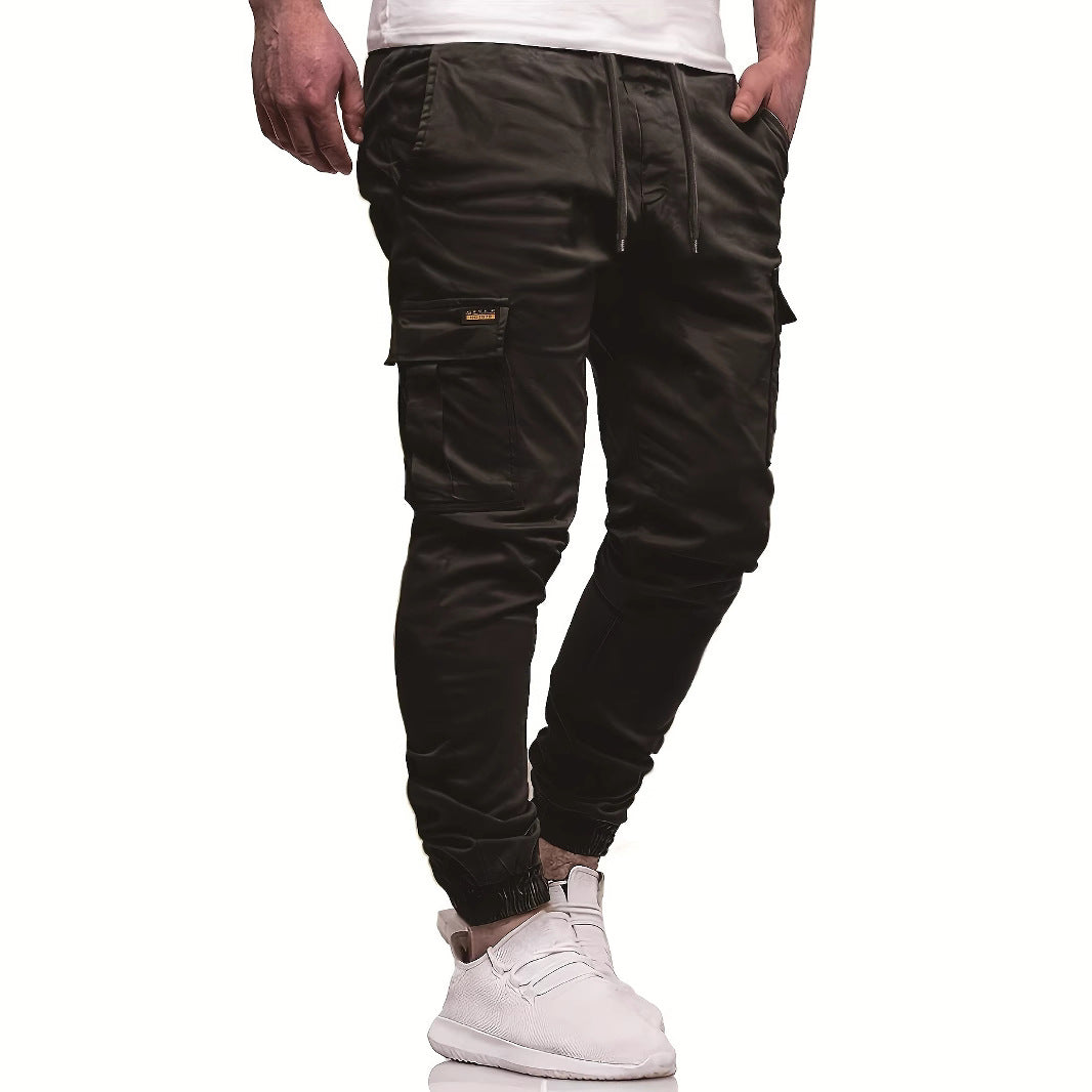 Herren Slim‑Tapered Utility‑Cargohose im Joggerstil mit Klapp- und Reißverschlusstaschen Nord Taschen