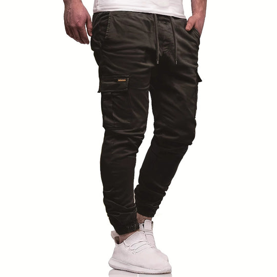 Herren Slim‑Tapered Utility‑Cargohose im Joggerstil mit Klapp- und Reißverschlusstaschen Nord Taschen