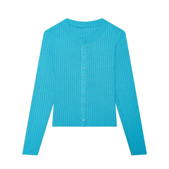 Damen Feinstrick‑Cardigan mit Rippstruktur und durchgehender Knopfleiste Nord Taschen