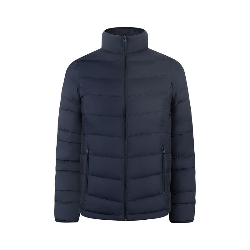 Herren Ultraleichte gesteppte Daunenimitat-Jacke mit Stehkragen Nord Taschen