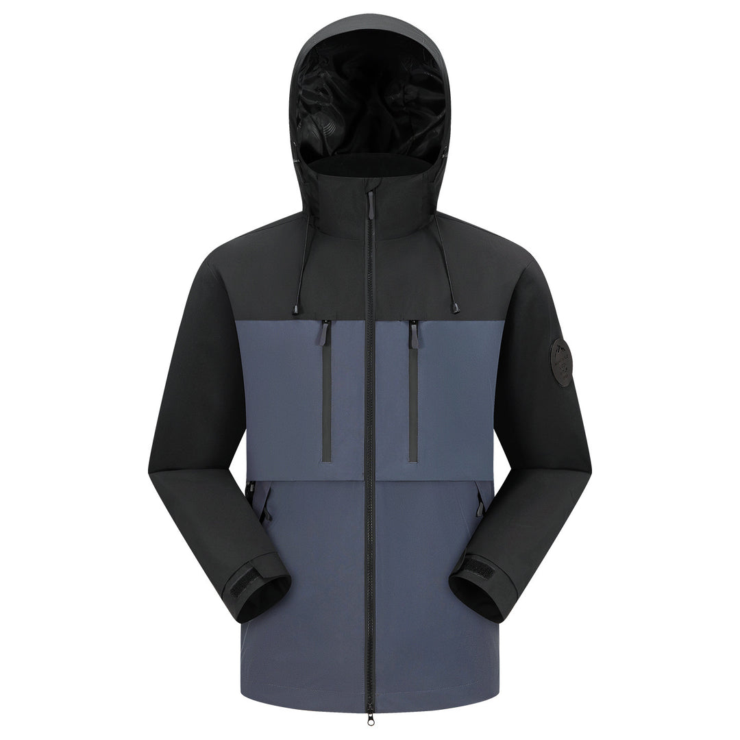 Herren Wasserdichte atmungsaktive Softshell Outdoorjacke mit verstellbarer Kapuze Nord Taschen