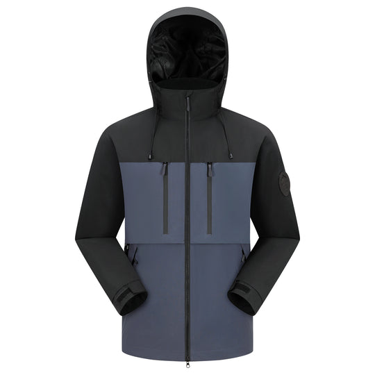 Herren Wasserdichte atmungsaktive Softshell Outdoorjacke mit verstellbarer Kapuze Nord Taschen