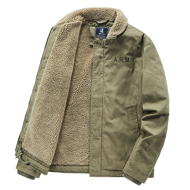 Herren Lässige Jacke mit Teddyfutter Nord Taschen