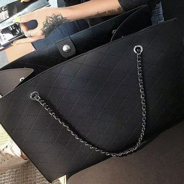Damen Shopper-Tasche mit eleganter Steppstruktur und praktischem Innenfach Nord Taschen