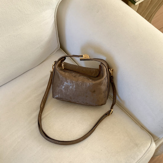 Damen elegante Handtasche mit strukturiertem Obermaterial Nord Taschen