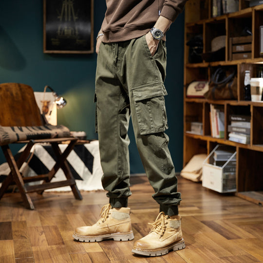Herren Urban‑Utility Relaxed‑Fit Cargo‑Jogginghose mit Tunnelzug und Mehrfach‑Taschen Nord Taschen