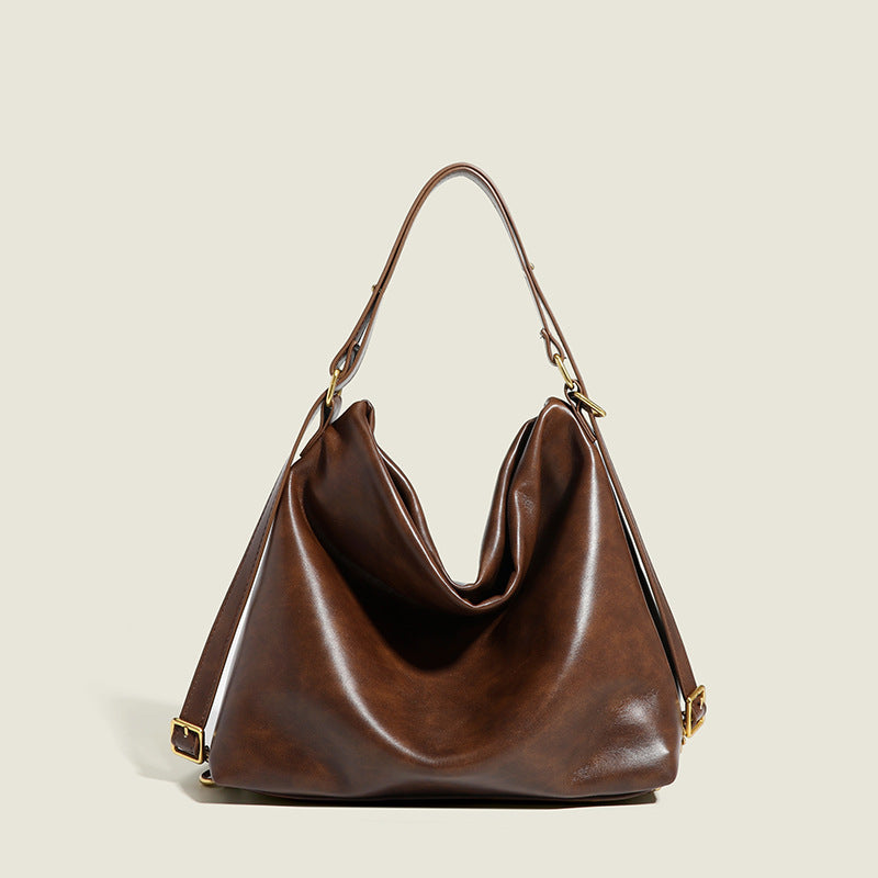 Damen Hobo-Tasche aus geschmeidigem Kunstleder mit elegantem Faltendesign Nord Taschen