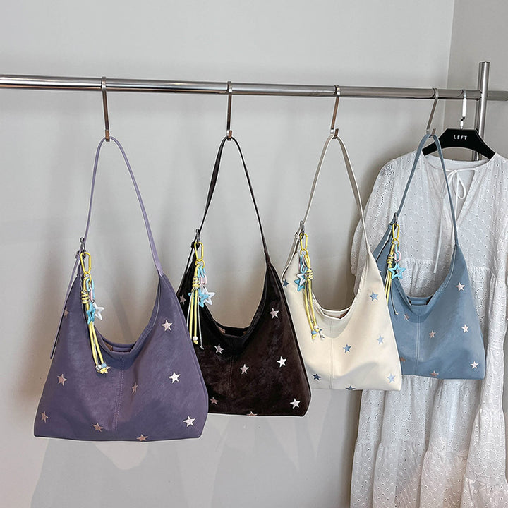 Damen Hobo Tasche mit funkelnden Sternenapplikationen Nord Taschen