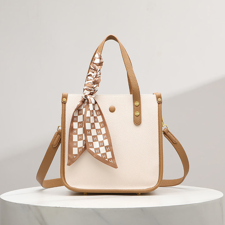 Damen Tragetasche mit elegantem Design und abnehmbarem Seiden-Schal Nord Taschen