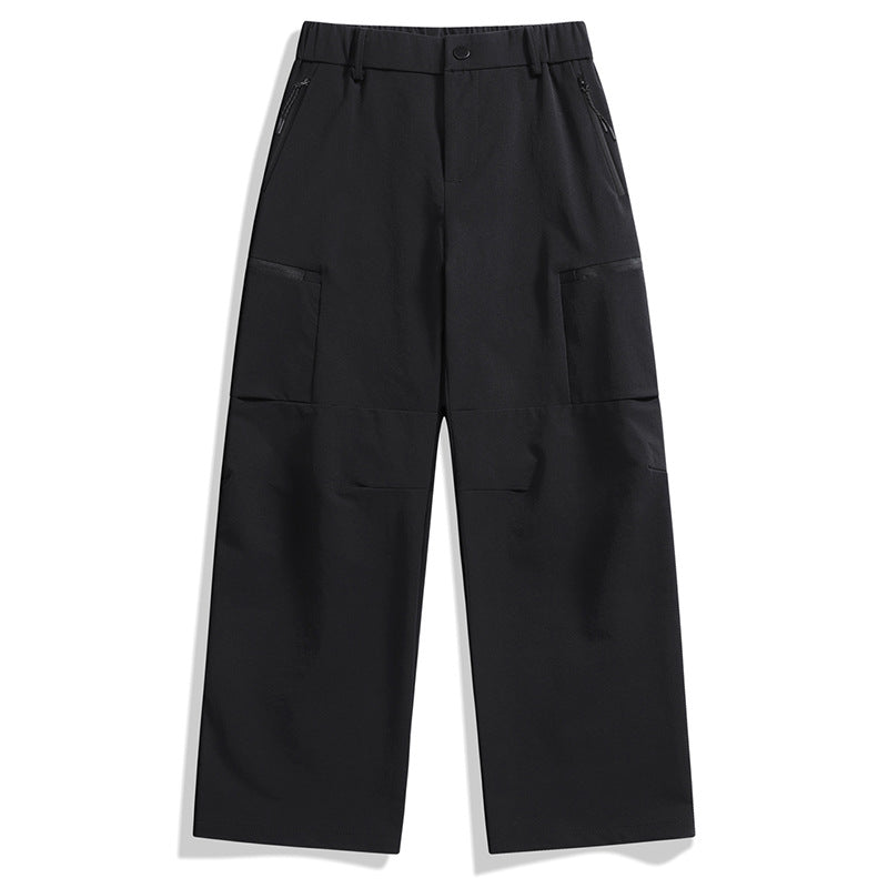 Herren weite Utility-Cargohose mit Reißverschluss‑Taschen und vorgeformten Knien Nord Taschen