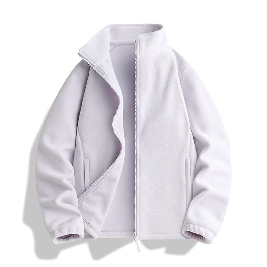 Unisex Fleecejacke mit Stehkragen, durchgehendem Reißverschluss und elastischen Bündchen Nord Taschen