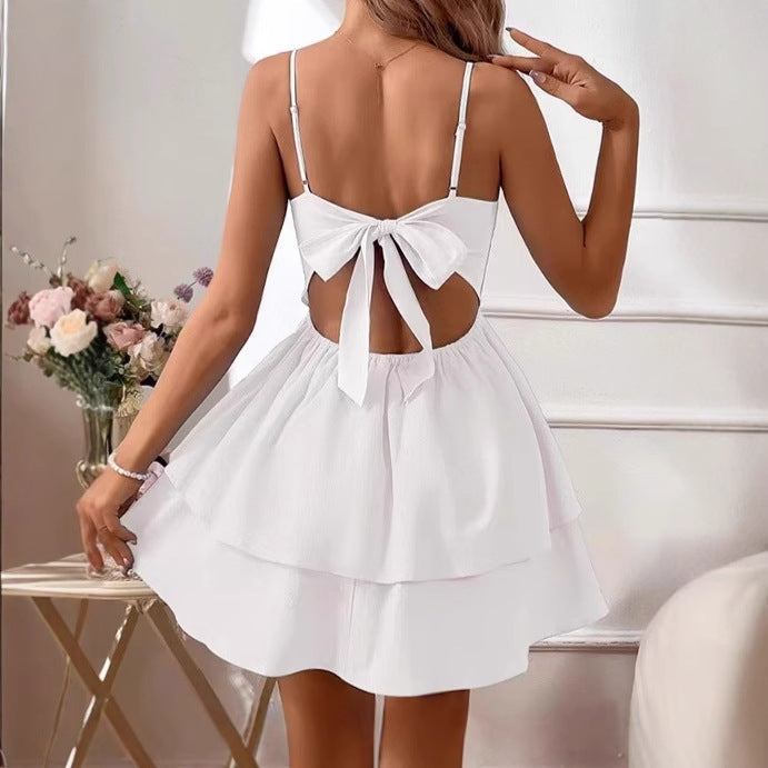 Damen Minikleid mit verstellbaren Spaghettiträgern und schwingendem Rock  Nord Taschen