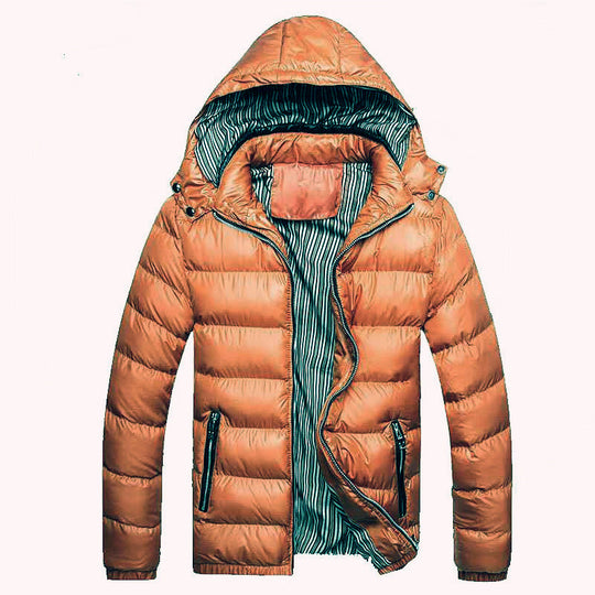 Herren Gefütterte Stepp-Expeditionsjacke mit Kunstfellkapuze und Frontmix-Taschen Nord Taschen