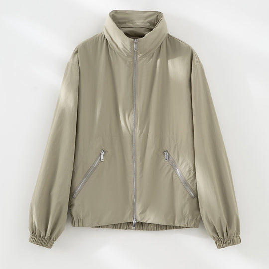 Damen Ultralight Übergangsjacke mit hohem Kragen, diagonalen Reißverschlusstaschen und elastischem Saum Nord Taschen