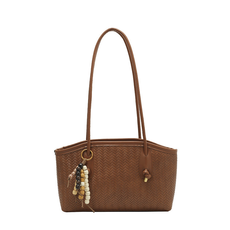 Damen Shopper-Tasche mit strukturiertem Design und verspieltem Anhänger Nord Taschen