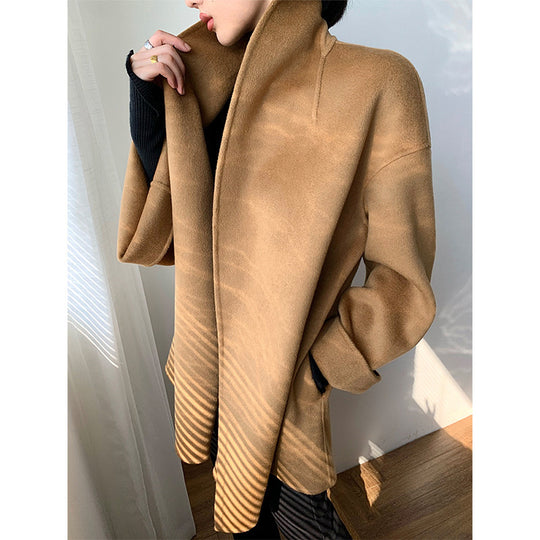 Damen Wickeljacke mit Taillengürtel Nord Taschen