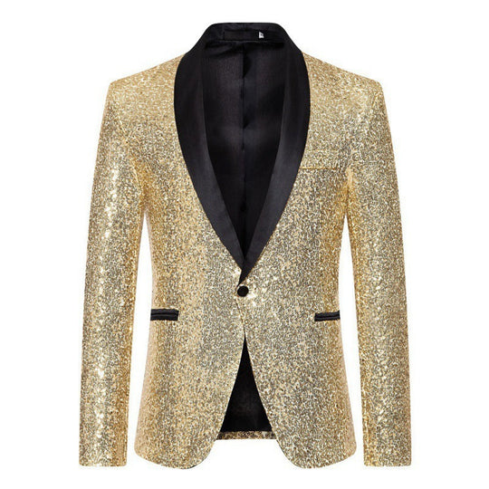 Nord Taschen Herren Pailletten-Blazer mit Schalkragen