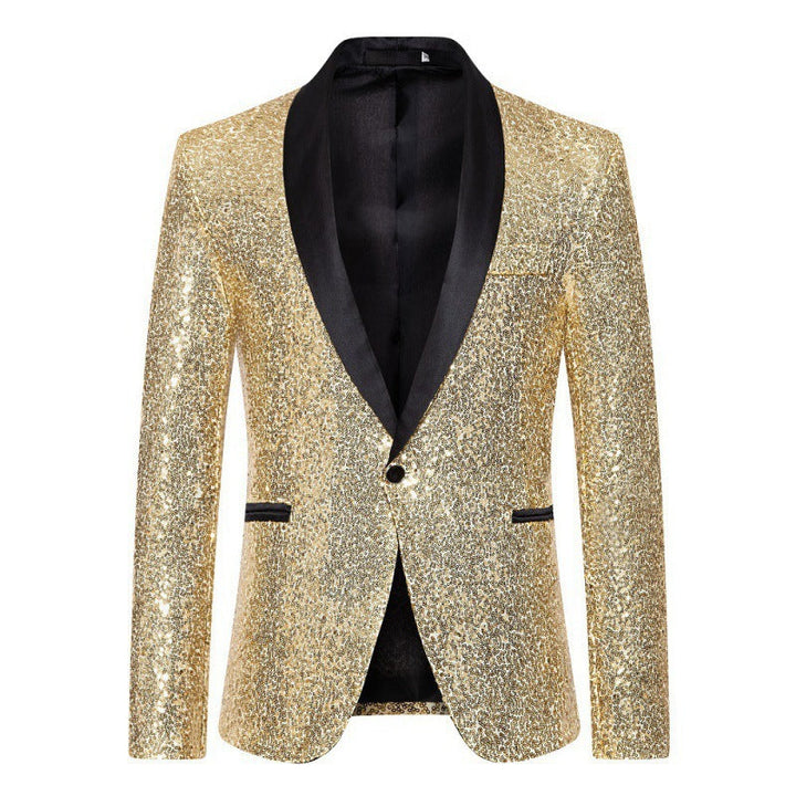 Nord Taschen Herren Pailletten-Blazer mit Schalkragen