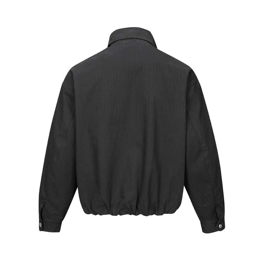 Herren Kurz geschnittener Canvas‑Blouson mit hohem Stehkragen und Druckknopfleiste Nord Taschen