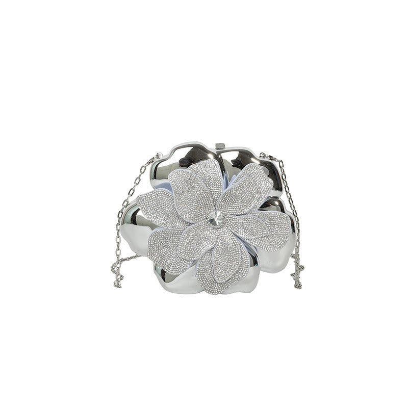 Damen Clutch mit floralem Design und glamourösem Glitzereffekt Nord Taschen
