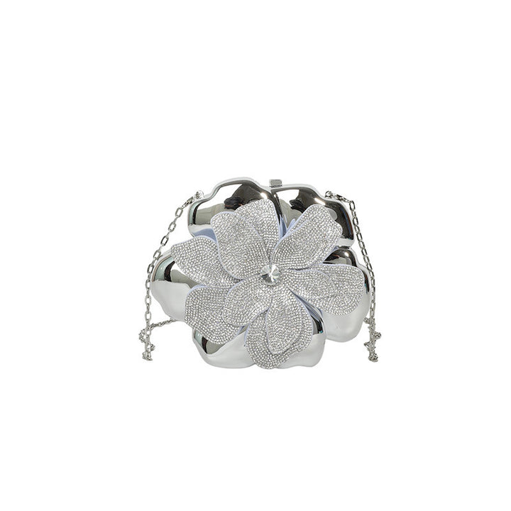 Damen Clutch mit floralem Design und glamourösem Glitzereffekt Nord Taschen