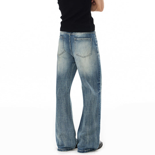 Herren Weitgeschnittene Schlagjeans im Vintage‑Flair mit tiefer Bundlinie und natürlichen Fade-Details Nord Taschen