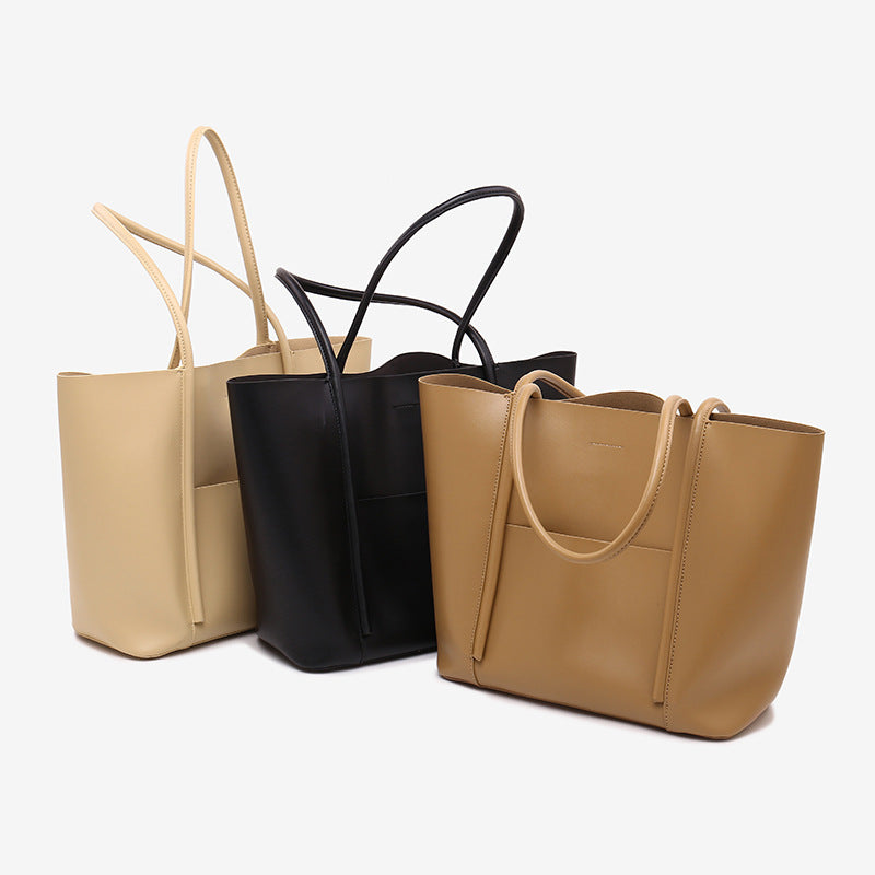 Damen schlichte Ledertasche mit praktischem Innendesign Nord Taschen