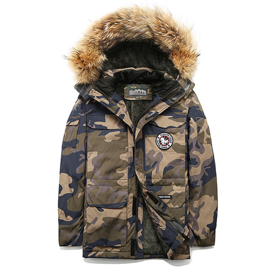 Herren Winterparka mit Kapuze und Kunstfellbesatz, isolierende Thermofütterung & Mehrfachtaschen Nord Taschen