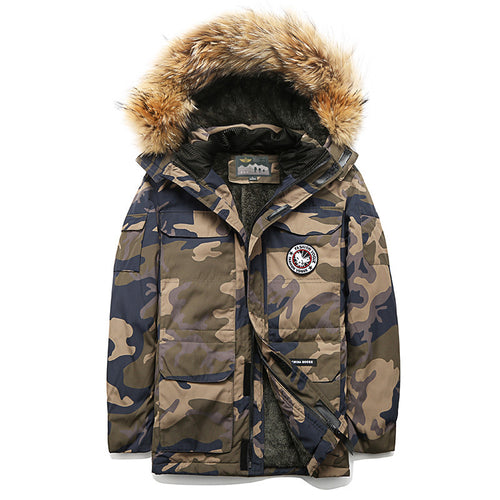 Herren Winterparka mit Kapuze und Kunstfellbesatz, isolierende Thermofütterung & Mehrfachtaschen Nord Taschen