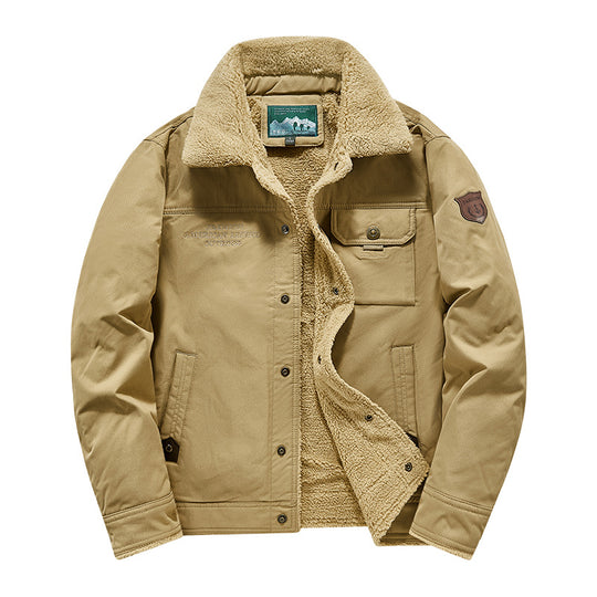 Herren lässige Übergangsjacke mit Teddyfutter Nord Taschen