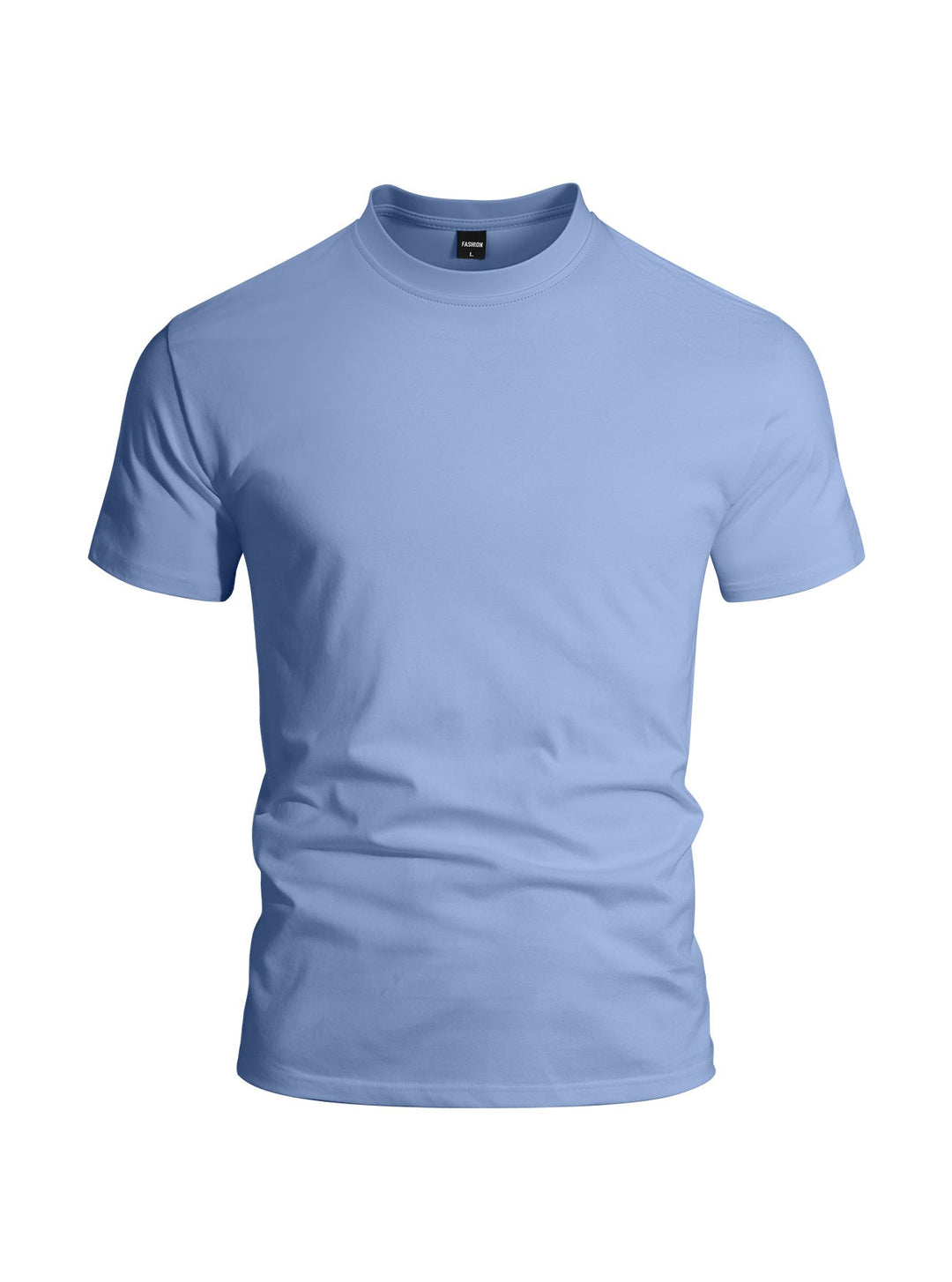 Herren nan eng anliegendes Rundhals-Basicshirt aus Singlejersey mit verstärktem Nackenband