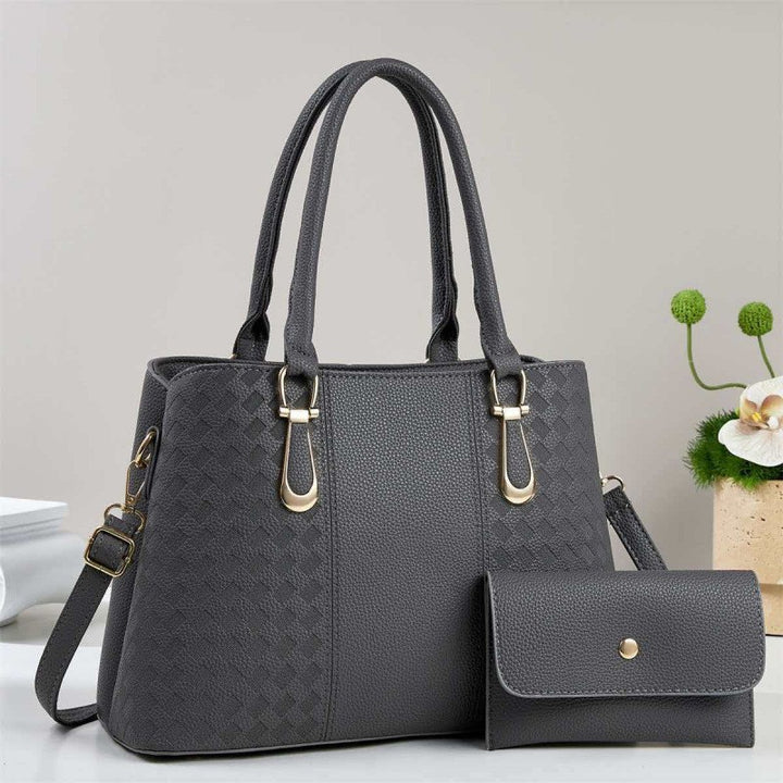 Damen Strukturierte Handtasche mit abnehmbarem Geldbeutel Nord Taschen