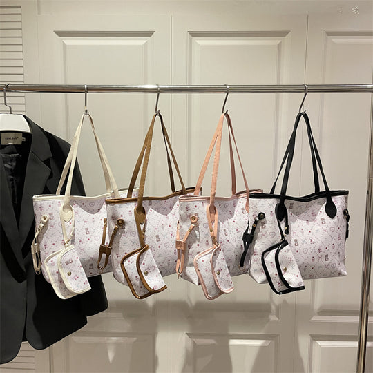 Damen Shopper-Tasche mit verspieltem Herzdesign und abnehmbarem Kosmetiktäschchen Nord Taschen