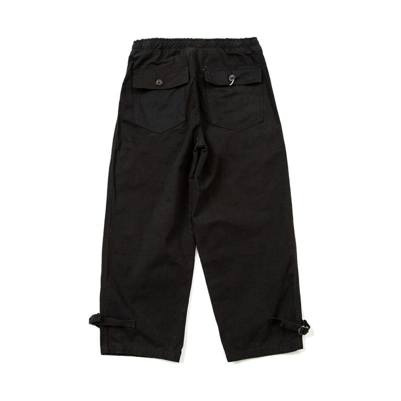 Herren Locker geschnittene Utility-Cargo-Hose mit Kordelbund und verstellbaren Beinriemen Nord Taschen