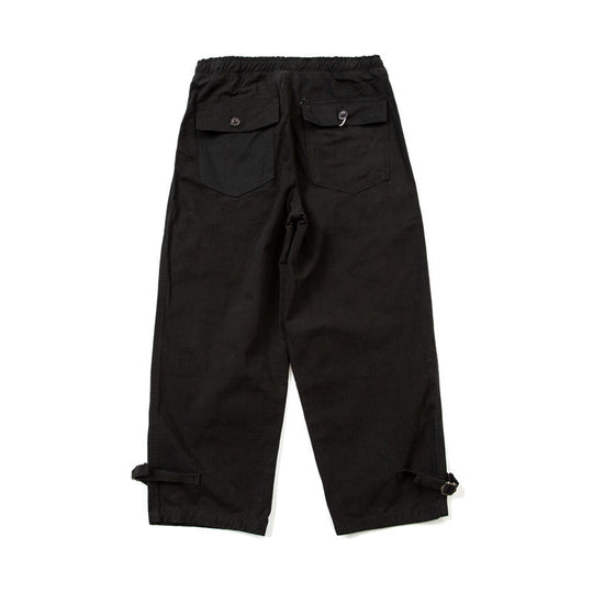 Herren Locker geschnittene Utility-Cargo-Hose mit Kordelbund und verstellbaren Beinriemen Nord Taschen